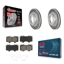 Front Coated Disc Brake Rotor And Ceramic Pad Kit For Toyota 4Runner Lexus GX470