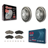 Front Coated Disc Brake Rotors And Ceramic Pads Kit For Jeep Liberty Dodge Nitro