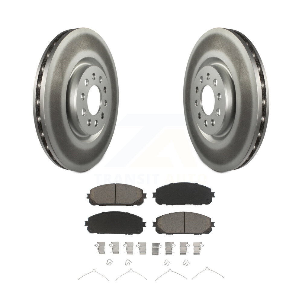 Front Coated Disc Brake Rotors And Ceramic Pads Kit For Jeep Cherokee