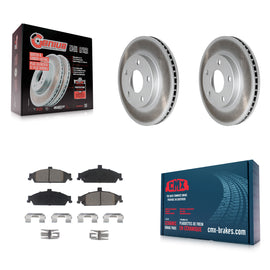 Front Coated Brake Rotor & Ceramic Pad Kit For Chevrolet Pontiac Grand Am Malibu