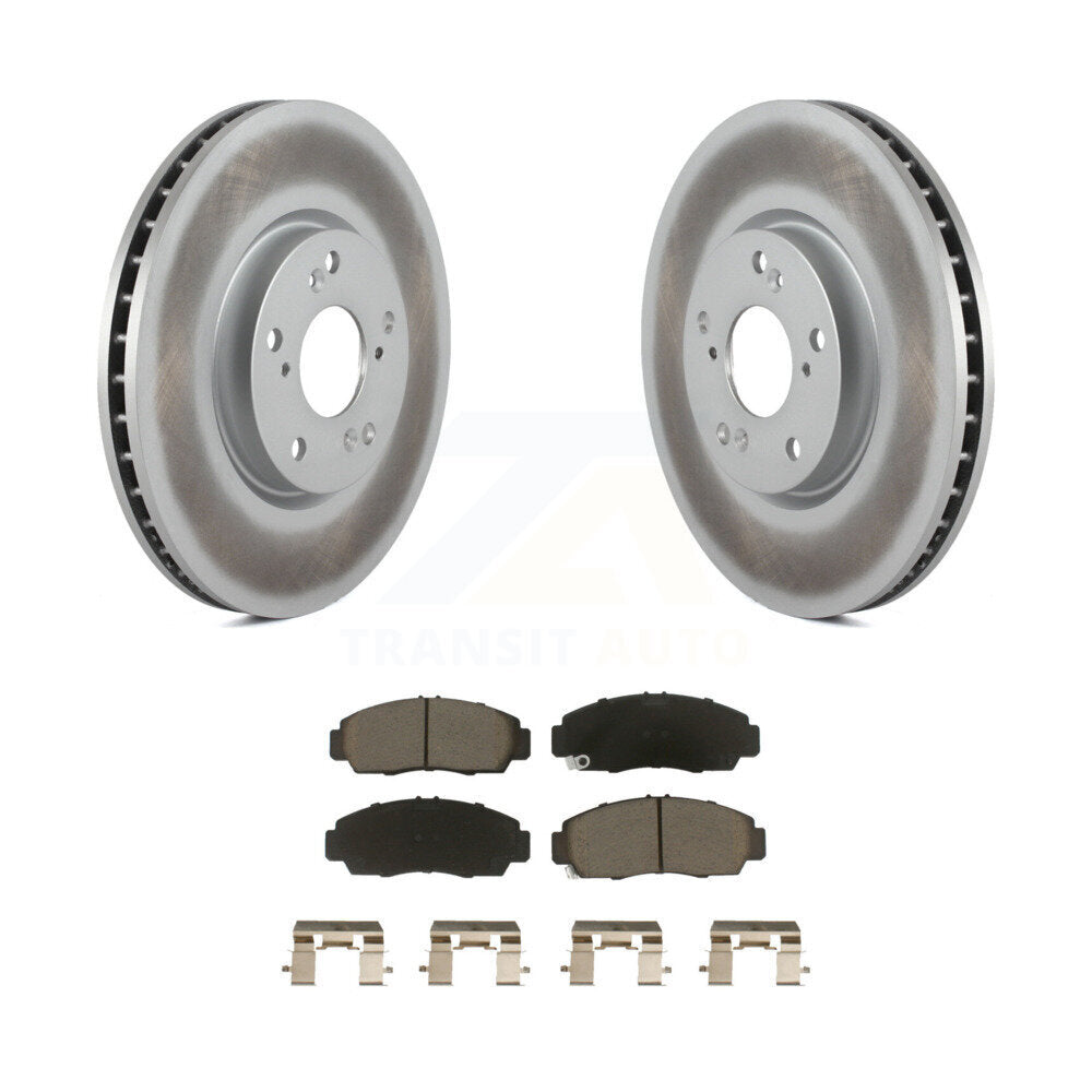 Front Coat Brake Rotor Ceramic Pad Kit For 04-05 Acura TL Automatic transmission