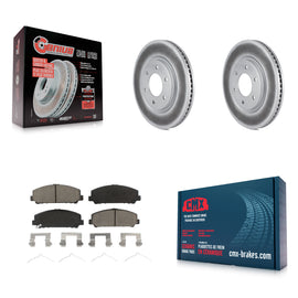Front Coated Brake Rotor & Ceramic Pad Kit For Nissan TITAN Armada INFINITI QX80