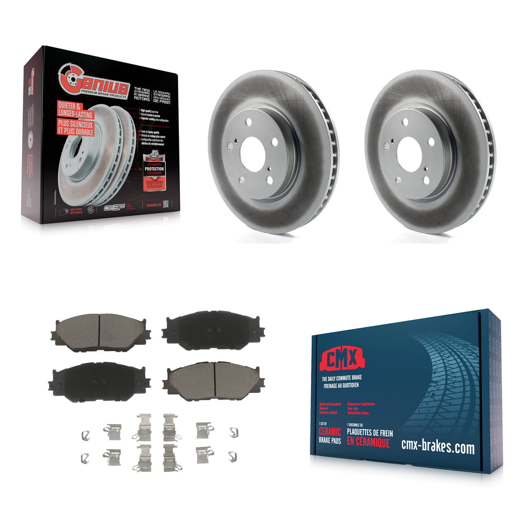Front Coated Disc Brake Rotors And Ceramic Pads Kit For Lexus IS250