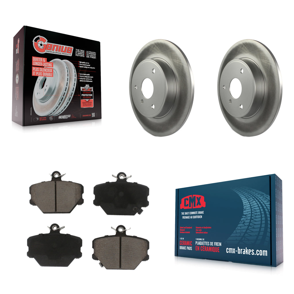 Front Coated Disc Brake Rotors And Ceramic Pads Kit For Smart Fortwo