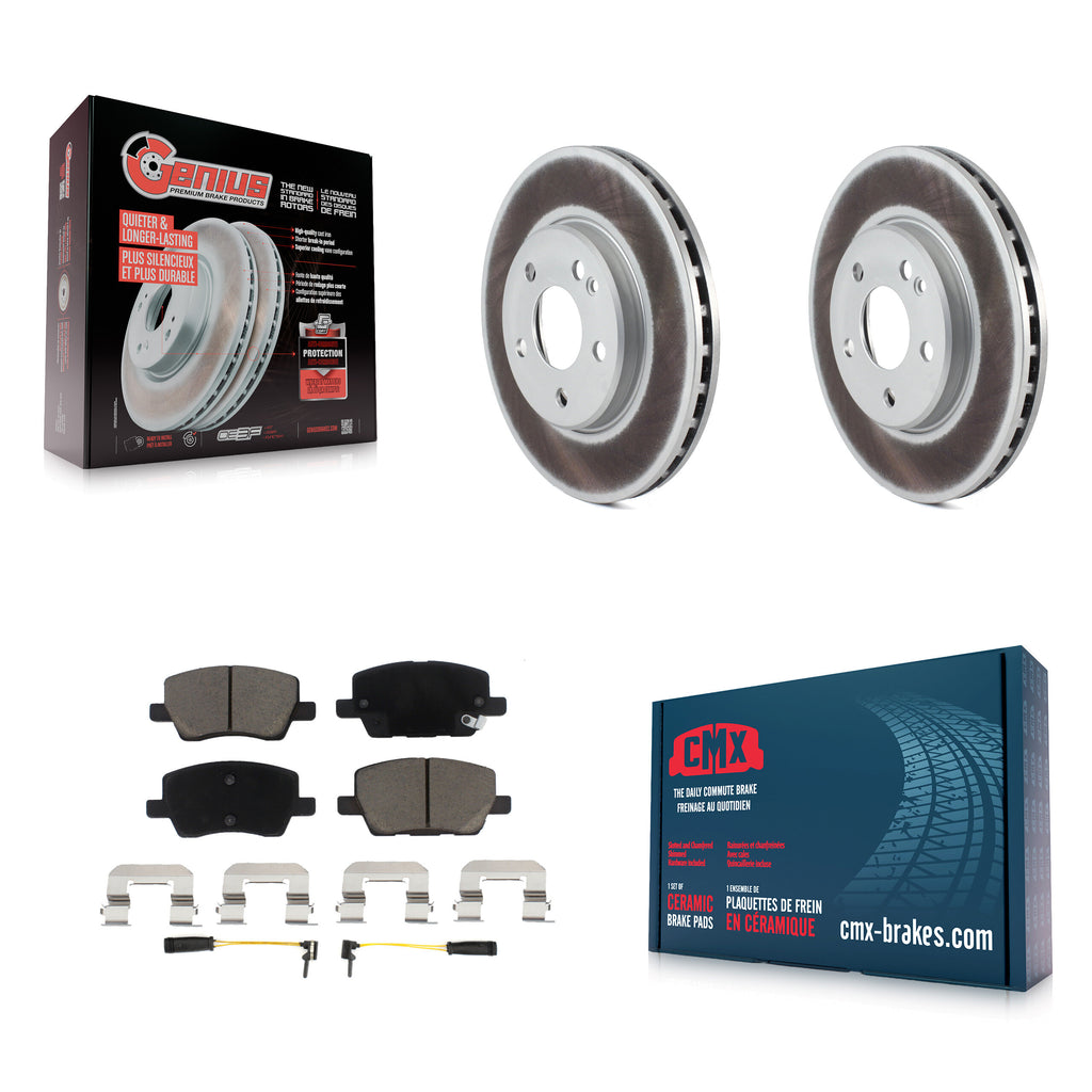 [Front] 2006-2011 Mercedes-Benz B200 Premium Coated Rotors & Ceramic Pads Brake Kit For Max Braking