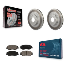 Charger l'image dans la galerie, Front Coated Disc Brake Rotors And Ceramic Pads Kit For Hyundai Santa Fe XL