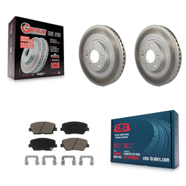 Front Coated Brake Rotors Ceramic Pad Kit For Kia Sorento Hyundai Santa Fe Sport