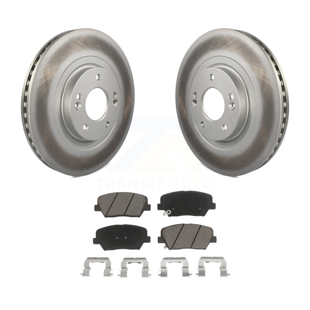 Front Coated Brake Rotors Ceramic Pad Kit For Hyundai Santa Fe Sport Kia Sorento