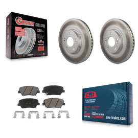 Front Coated Brake Rotors Ceramic Pad Kit For Hyundai Santa Fe Sport Kia Sorento