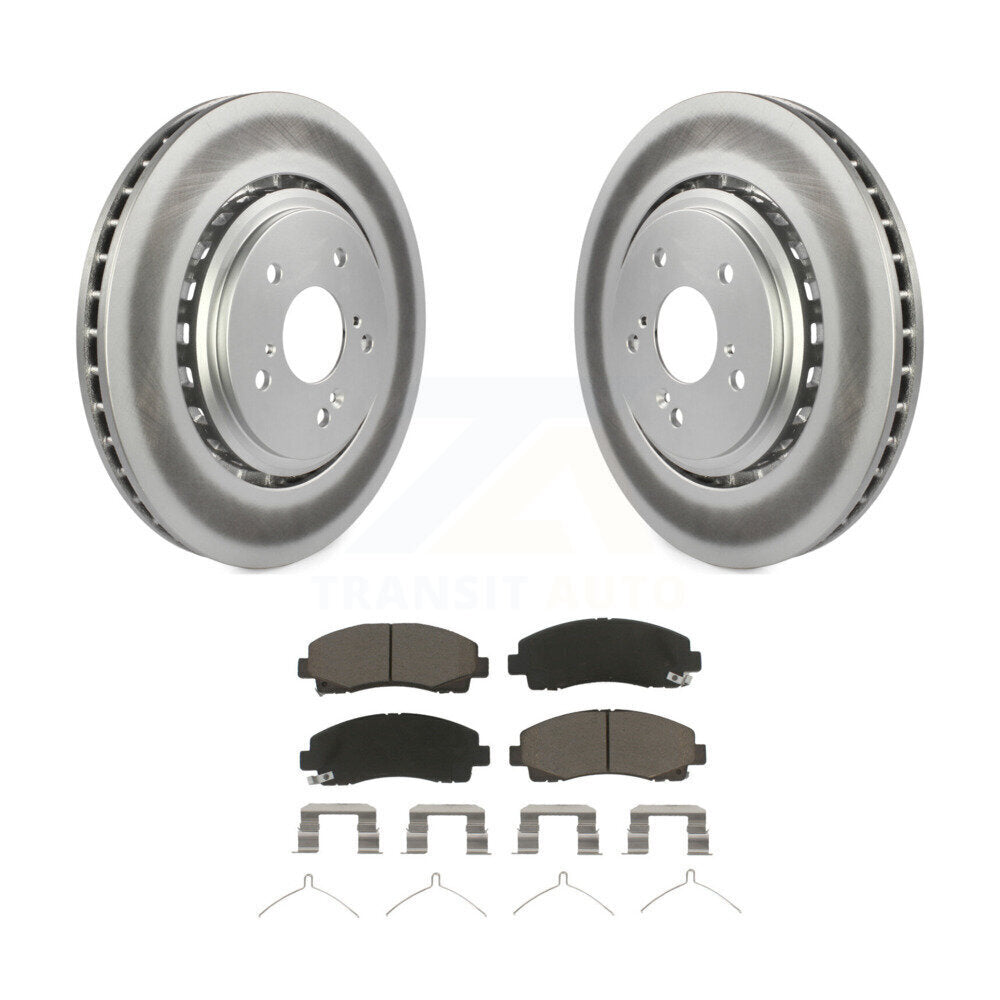 Front Coated Disc Brake Rotors And Ceramic Pads Kit For 2015-2020 Acura TLX