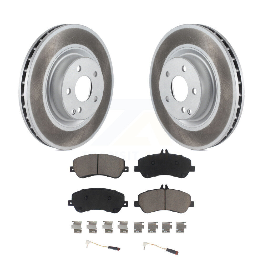 Front Coated Disc Brake Rotors & Ceramic Pad Kit For Mercedes-Benz GLK350 GLK250