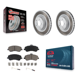 Front Coated Disc Brake Rotors & Ceramic Pad Kit For Mercedes-Benz GLK350 GLK250