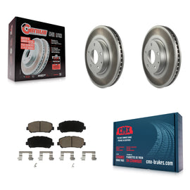 [Front] 2013-2015 Mazda CX-5 Premium Coated Rotors & Ceramic Pads Brake Kit For Max Braking