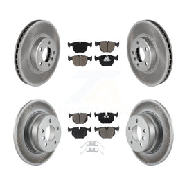 Front Rear Coated Disc Brake Rotors And Ceramic Pads Kit For BMW X5