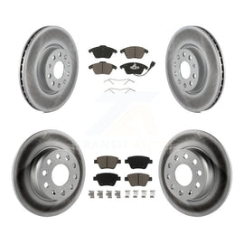 Front Rear Coated Disc Brake Rotor And Ceramic Pad Kit For Volkswagen Beetle GTI