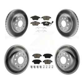 Front Rear Coated Disc Brake Rotors And Ceramic Pads Kit For Volkswagen Beetle