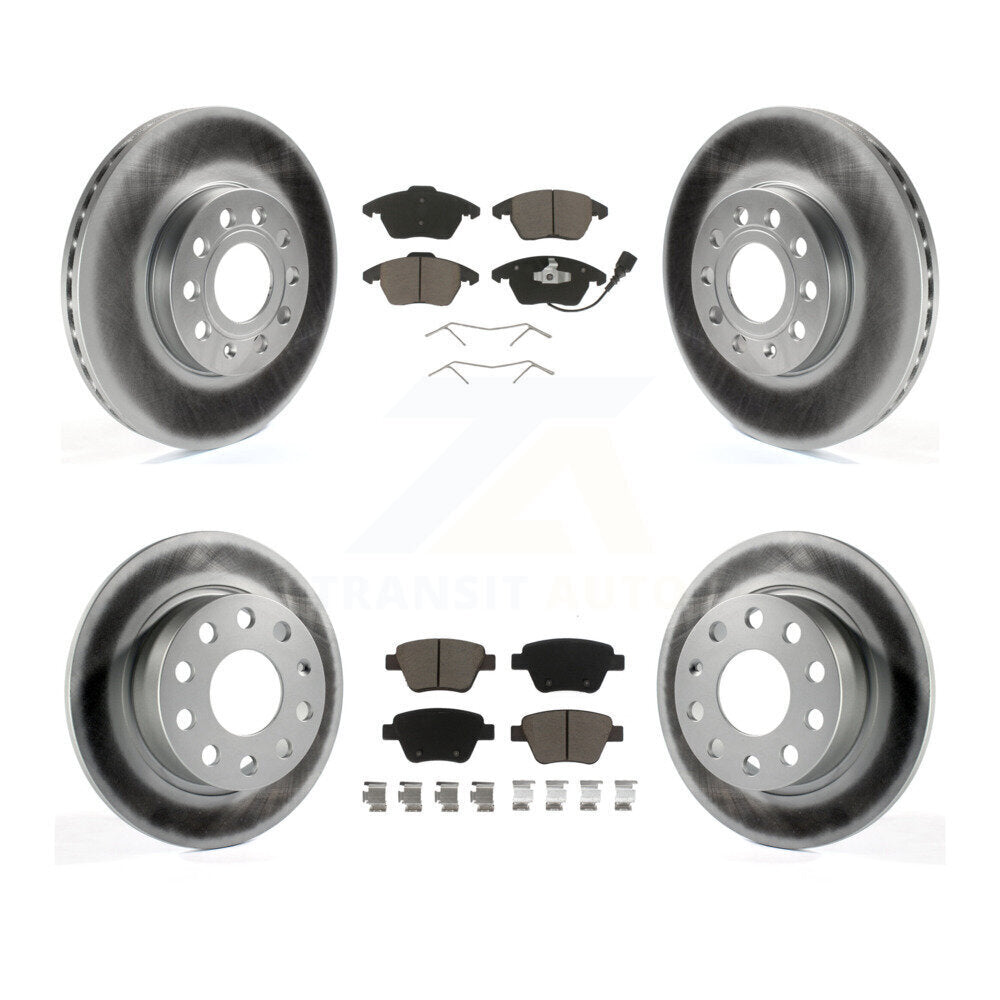 [Front+Rear] 2013 Volkswagen Beetle 2.5L Premium Coated Rotors & Ceramic Pads Brake Kit For Max Braking