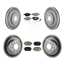 Charger l'image dans la galerie, Front Rear Coated Disc Brake Rotors And Ceramic Pads Kit For Volkswagen Passat