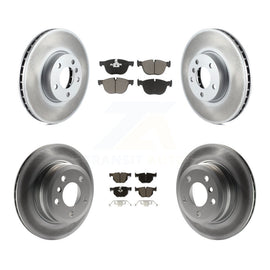 Front Rear Coated Disc Brake Rotors And Ceramic Pads Kit For BMW X5 X6
