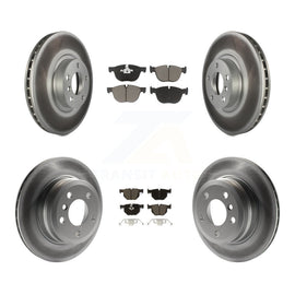 Front Rear Coated Disc Brake Rotors And Ceramic Pads Kit For BMW X5 X6