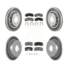 Load image into Gallery viewer, Front Rear Coated Disc Brake Rotors And Ceramic Pads Kit For Mitsubishi Lancer