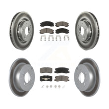 Load image into Gallery viewer, Front Rear Coat Brake Rotors Ceramic Pad Kit For 2009 Mitsubishi Lancer Ralliart