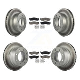 Front Rear Coated Disc Brake Rotors Ceramic Pad Kit For Dodge Ram 2500 1500 3500