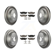 Charger l'image dans la galerie, Front Rear Coated Disc Brake Rotors &amp; Ceramic Pad Kit For Dodge Durango Ram 1500
