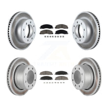 Charger l'image dans la galerie, Front Rear Coated Disc Brake Rotors Ceramic Pad Kit For Ram 2500 3500 1500 Dodge