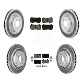 Front Rear Coat Disc Brake Rotors Ceramic Pad Kit For Dodge Charger Chrysler 300