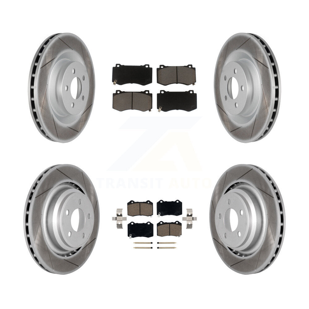 Front Rear Coat Disc Brake Rotors Ceramic Pad Kit For Dodge Charger Chrysler 300