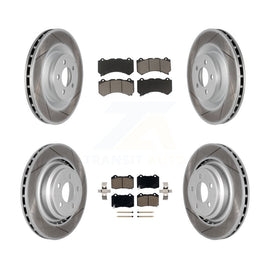 Front Rear Coated Disc Brake Rotors Ceramic Pad Kit For Dodge Challenger Charger