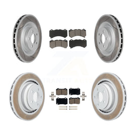 Front Rear Coated Disc Brake Rotors Ceramic Pad Kit For Dodge Challenger Charger