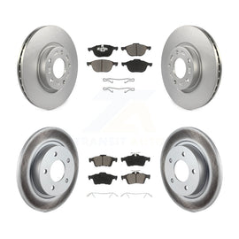 Front Rear Coated Disc Brake Rotors And Ceramic Pads Kit For Mazda 3 Sport