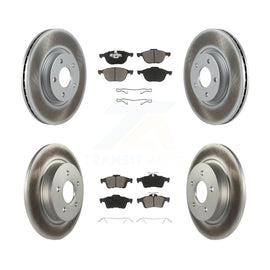 Front Rear Coated Disc Brake Rotor And Ceramic Pad Kit For Volvo S40 C70 C30 V50