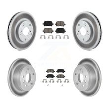 Load image into Gallery viewer, Front Rear Coated Disc Brake Rotors And Ceramic Pads Kit For Toyota Camry Solara