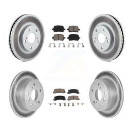 Front Rear Coat Brake Rotors Ceramic Pad Kit For Toyota Camry Lexus ES300 Solara