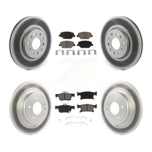 Charger l'image dans la galerie, Front Rear Coated Disc Brake Rotors And Ceramic Pads Kit For Buick Envision