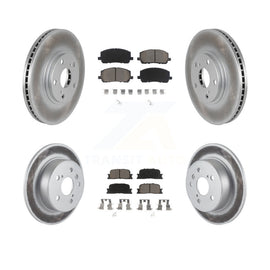 [Front+Rear] 01-03 Toyota Highlander AWD Premium Coated Rotors & Ceramic Pads Brake Kit For Max Braking