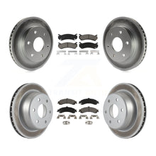 Charger l'image dans la galerie, Front Rear Coat Brake Rotors Ceramic Pad Kit For Chevrolet Silverado 1500 GMC XL