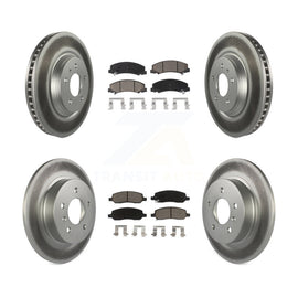 Front Rear Coat Disc Brake Rotors Ceramic Pad Kit For Buick Lucerne Cadillac DTS