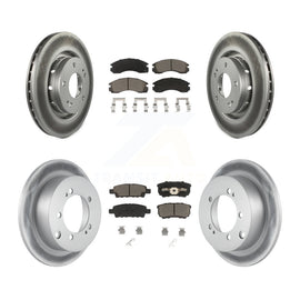[Front+Rear] 2005-2006 Mitsubishi Outlander Premium Coated Rotors & Ceramic Pads Brake Kit For Max Braking