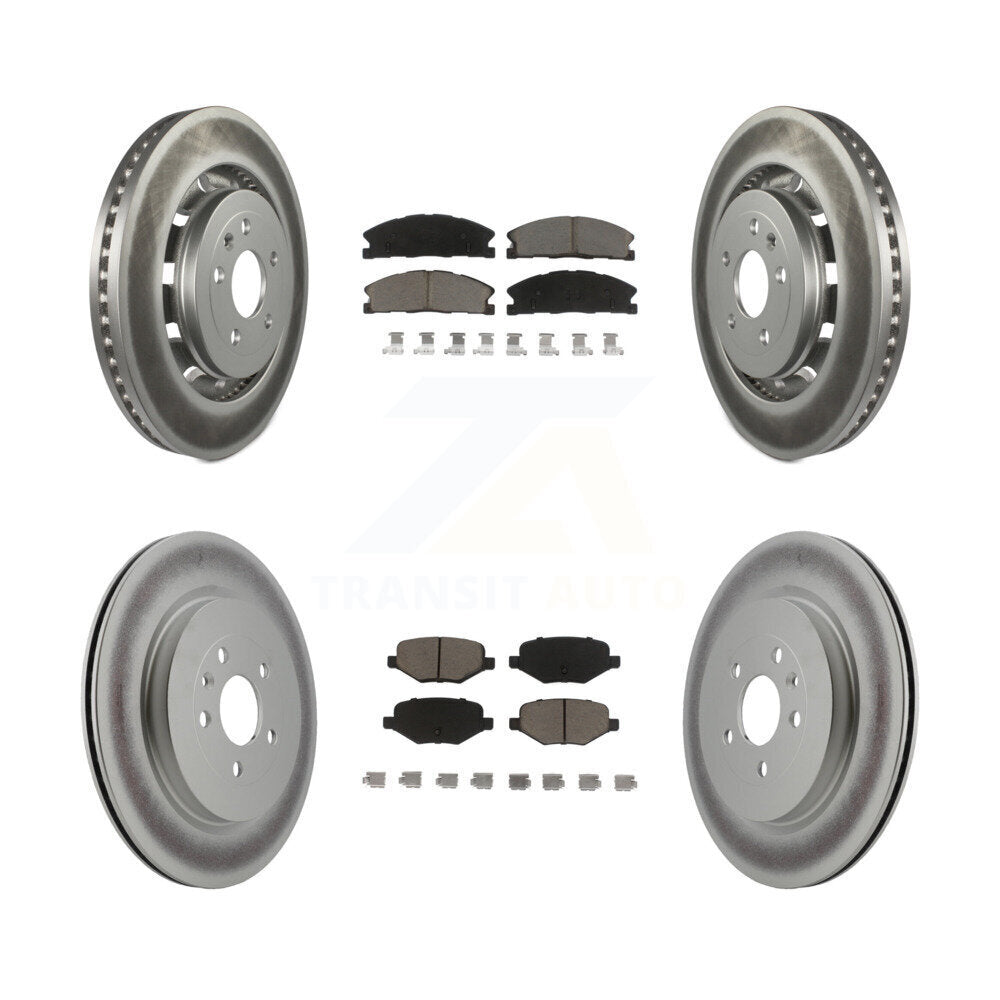 Front Rear Coat Brake Rotor Ceramic Pad Kit For Ford Explorer Police Interceptor