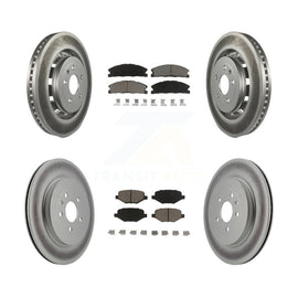 Front Rear Coat Brake Rotor Ceramic Pad Kit For Ford Explorer Police Interceptor
