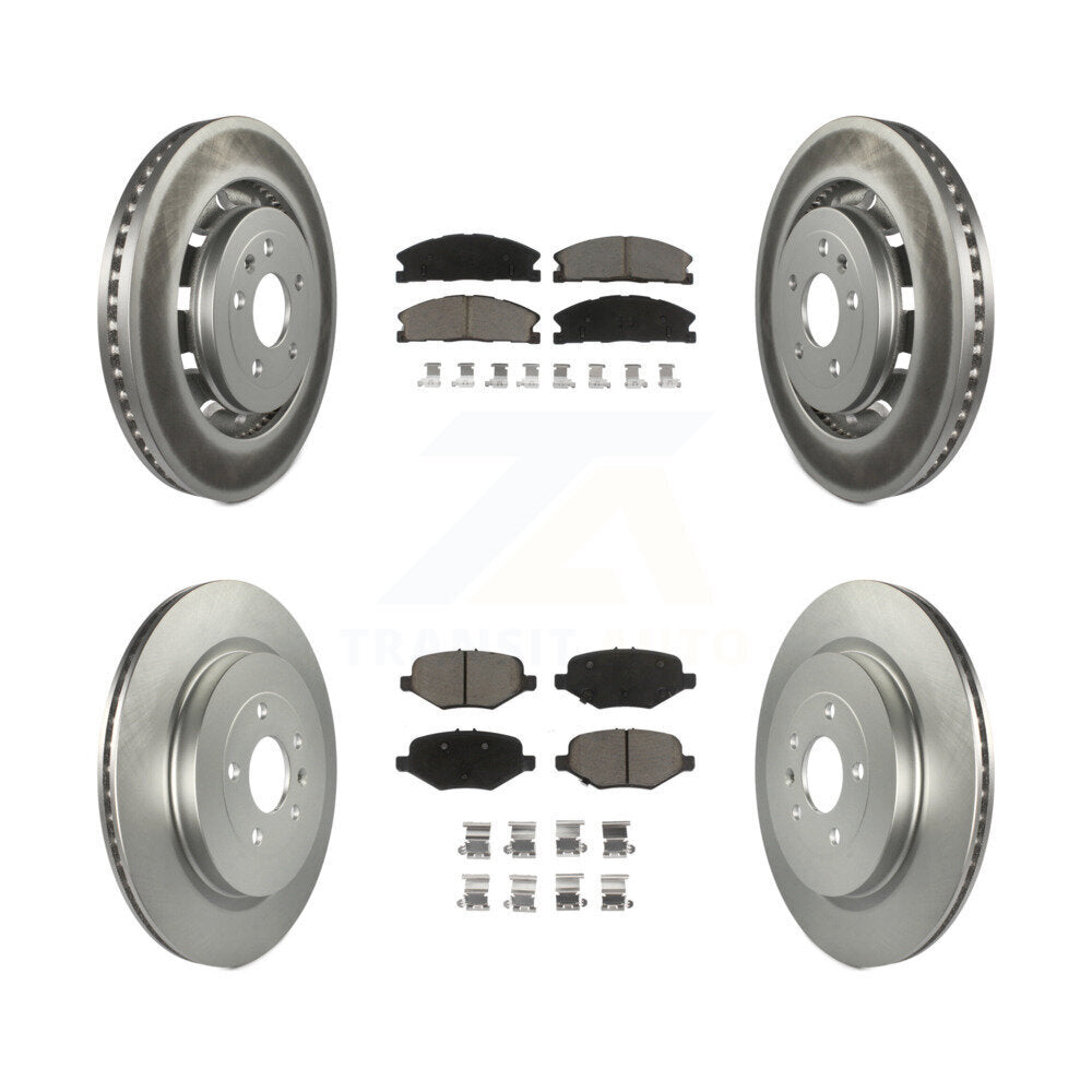 Front Rear Coat Brake Rotor Ceramic Pad Kit For Ford Explorer Taurus Flex Police