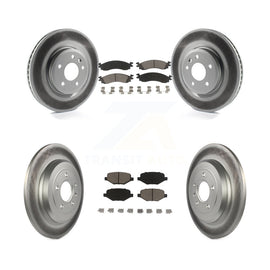 [Front+Rear] 2010-2012 Ford Taurus SHO Premium Coated Rotors & Ceramic Pads Brake Kit For Max Braking