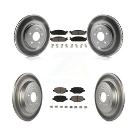 [Front+Rear] 2009-2010 Lincoln MKS Premium Coated Rotors & Ceramic Pads Brake Kit For Max Braking