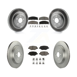 [Front+Rear] 2013 Ford Explorer Sport Premium Coated Rotors & Ceramic Pads Brake Kit For Max Braking