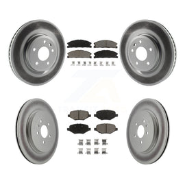 [Front+Rear] 2013 Ford Explorer Sport Premium Coated Rotors & Ceramic Pads Brake Kit For Max Braking