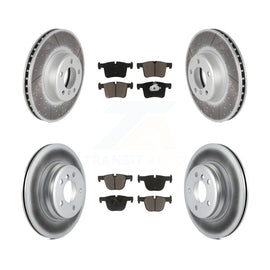 Front Rear Coated Brake Rotor & Ceramic Pad Kit For BMW 435i 335i xDrive GT Gran